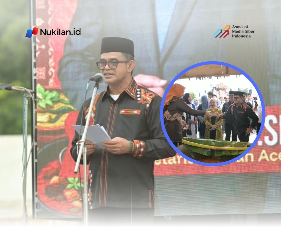 Plt. Sekretaris Daerah (Sekda) Aceh, Taufik, ST, M.Si, saat membuka kegiatan Aceh Culinary Festival (ACF) 2026 yang digelar di Taman Sulthanah Safiatuddin, Jumat (11/9/2026). (Foto: For Nukilan)