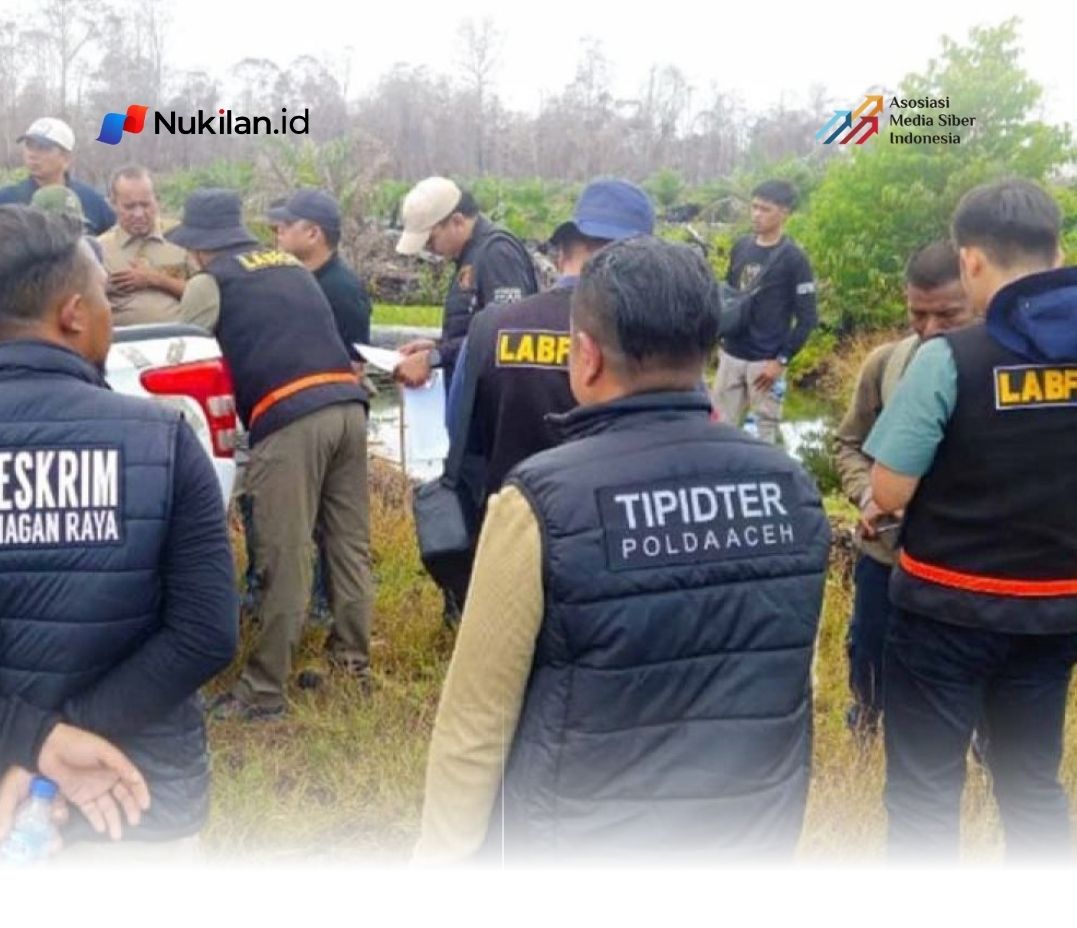 Tim Polda Aceh bersama Labfor Polda Aceh melakukan pemeriksaan forensik lokasi karhutla di Nagan Raya, Aceh, Rabu (16/9/2026).(Foto: Bidhumas Polda Aceh)