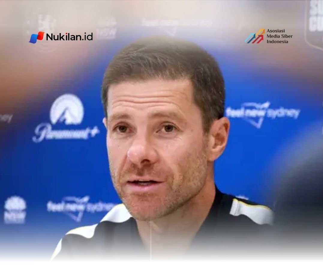 Manajer Chelsea, Xabi Alonso, berbicara dalam konferensi pers di Sydney pada 31 Juli 2026. (FOTO: DAVID GRAY / AFP)