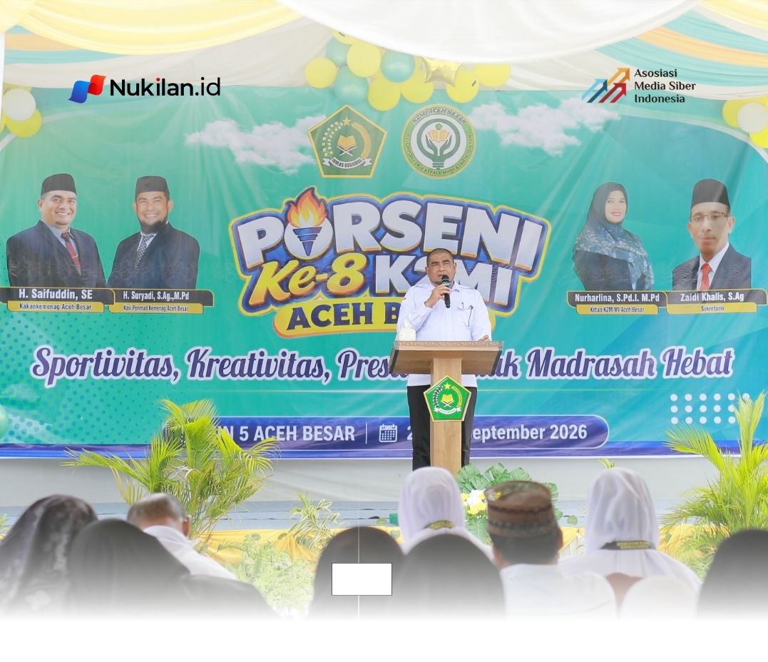 Sebanyak 516 peserta dari 54 madrasah ibtidaiyah (MI) negeri dan swasta mengikuti Pekan Olahraga dan Seni (Porseni) ke-8 tingkat MI se-Kabupaten Aceh Besar tahun 2026. (FOTO: FOR NUKILAN)