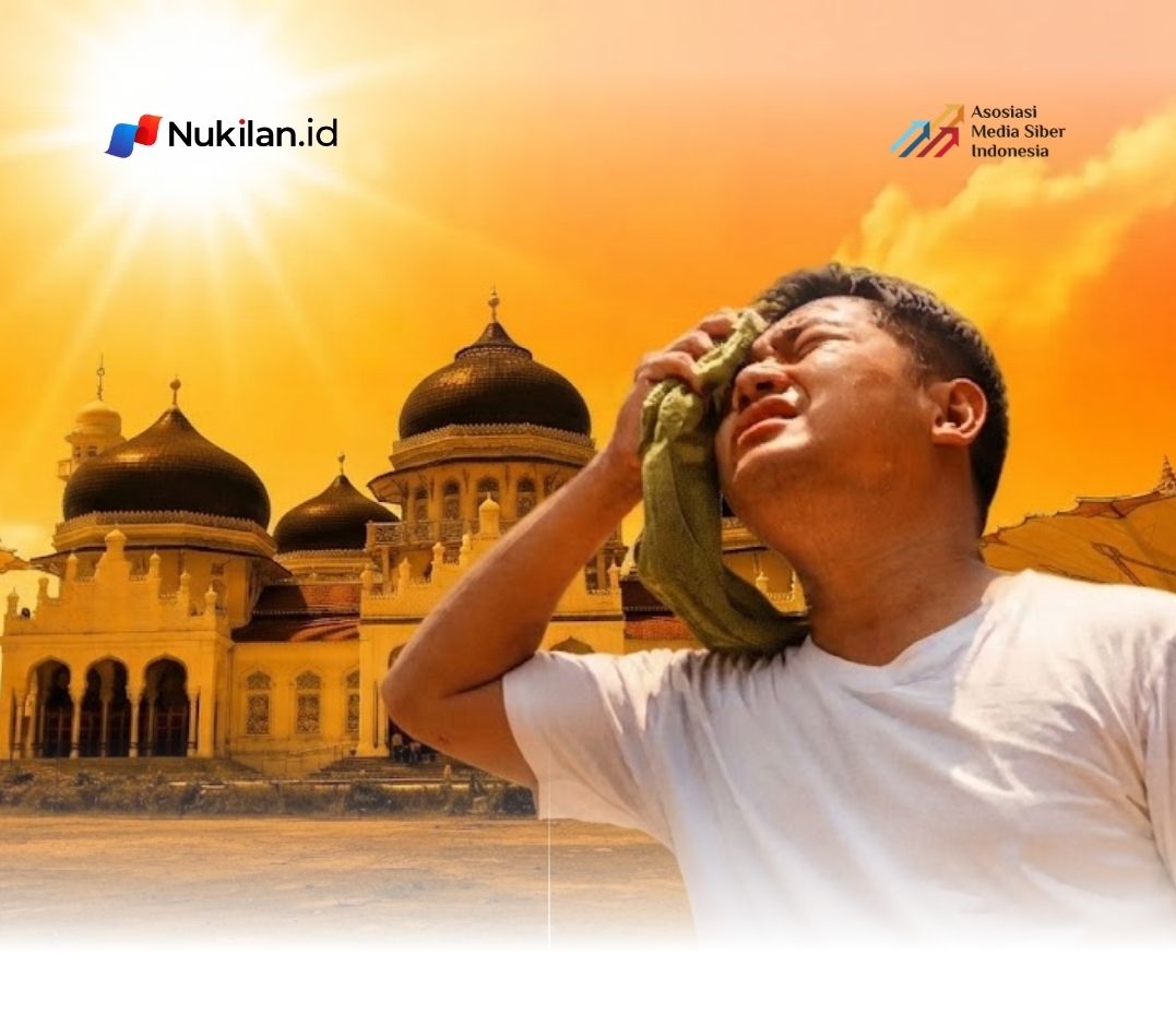 Ilustrasi panas terik dan menyengat. (Foto: Gemini AI)