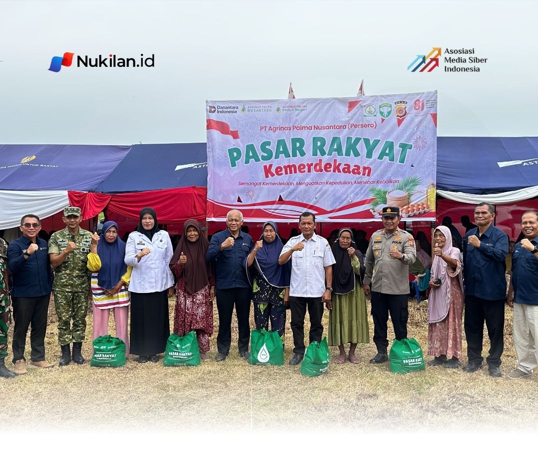 PT Agrinas Palma Nusantara (Persero) melalui program Tanggung Jawab Sosial dan Lingkungan (TJSL) menggelar Pasar Rakyat dan Pemeriksaan Kesehatan Gratis bagi masyarakat di Kabupaten Aceh Tamiang, Aceh Tamiang, 2 September 2026. (Foto: For Nukilan)