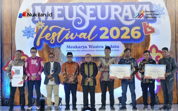 ank Aceh Syariah bersama Bank Indonesia Provinsi Aceh meluncurkan QRIS Dinamis Soundbox dalam rangkaian Meuseuraya Festival 2026 di Banda Aceh, Jumat (23/10/2026). Sebanyak 154 perangkat telah disalurkan kepada merchant, dengan rencana penambahan 246 perangkat. (Foto: Ist)