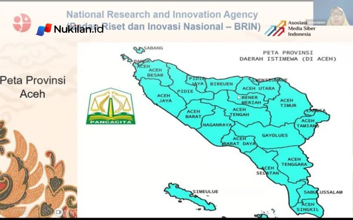 Webinar seri #UpdateSumatera bertajuk “Refleksi Tim Literasi Kebencanaan: Catatan Lapangan dari Aceh Utara & Aceh Tamiang” pada Jumat (16/10/2026). (Foto: BRIN)