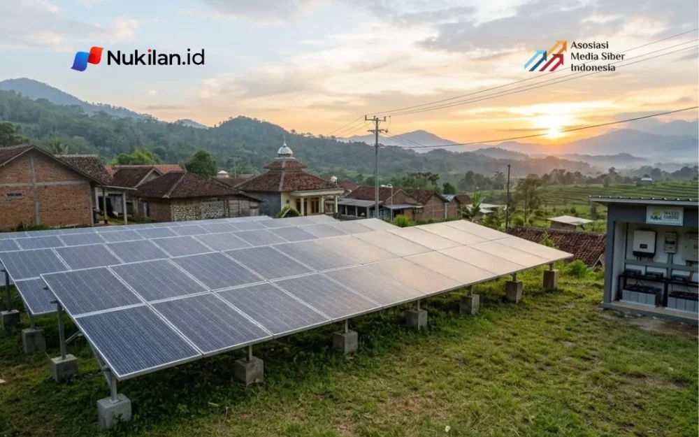 Konsep wakaf dikembangkan dalam bentuk pemanfaatan energi bersih melalui pemasangan panel surya untuk memenuhi kebutuhan listrik Masjid Nurul Iman di Desa Babo. (Foto: bwi.go.id)