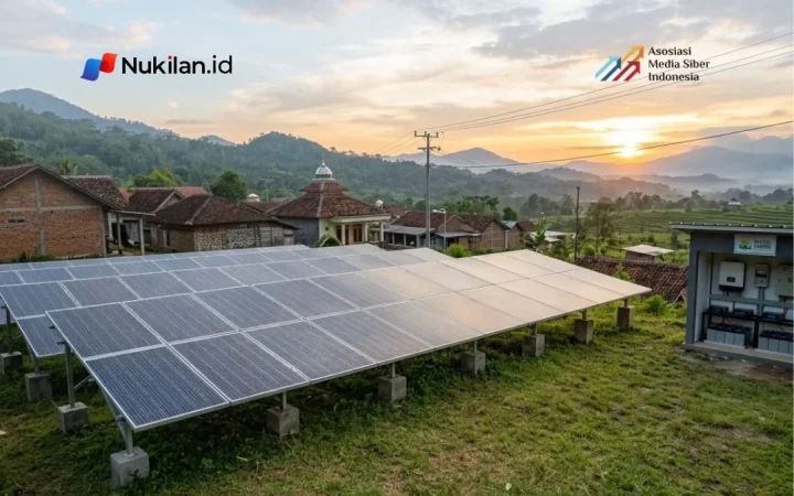 Konsep wakaf dikembangkan dalam bentuk pemanfaatan energi bersih melalui pemasangan panel surya untuk memenuhi kebutuhan listrik Masjid Nurul Iman di Desa Babo. (Foto: bwi.go.id)