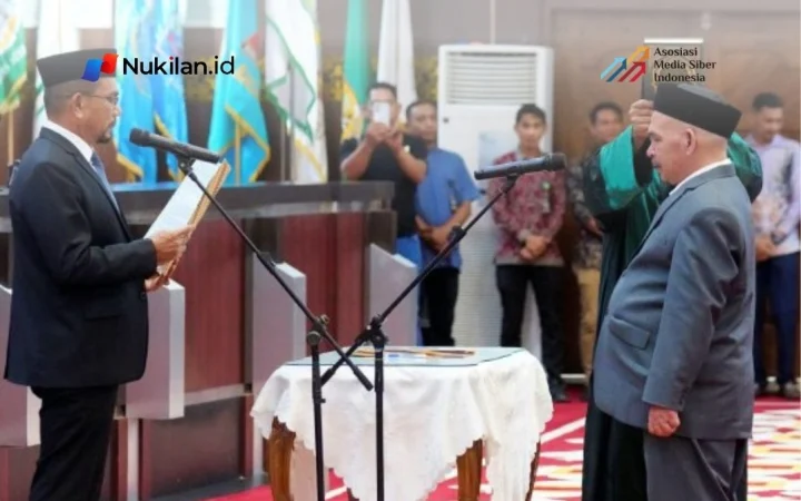 Zaini Bakri resmi dilantik sebagai anggota Dewan Perwakilan Rakyat Aceh (DPRA) melalui mekanisme Penggantian Antarwaktu (PAW) untuk melanjutkan sisa masa jabatan periode 2024–2029. Ia menggantikan Mawardi Basyah sebagai anggota DPRA dari Fraksi Partai Persatuan Pembangunan (PPP). (FOTO: HUMAS DPRA)