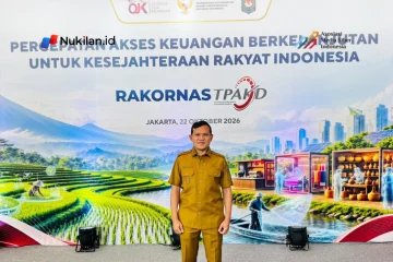 Wakil Gubernur Aceh, Fadhlullah (Dek Fadh), menghadiri Rapat Koordinasi Nasional (Rakornas) Tim Percepatan Akses Keuangan Daerah (TPAKD) Tahun 2026 yang digelar di JIEXPO Convention Centre, Kamis (22/10/2026). (Foto: For Nukilan)