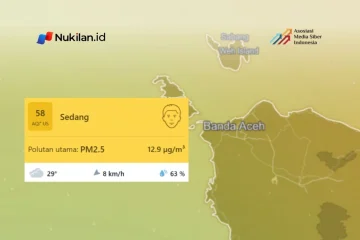 Tangkapan layar kualitas udara di Kota Banda Aceh pada situs iqair.com. (Foto: Tangkapan layar/Nukilan)