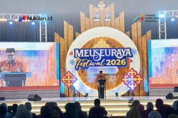 Pj Sekda Aceh, Taufik dalam pembukaan Meuseuraya Festival 2026 di Balai Meuseuraya Aceh, Banda Aceh, Jumat 23 Oktober 2026. (Foto: Nukilan/Rezi)