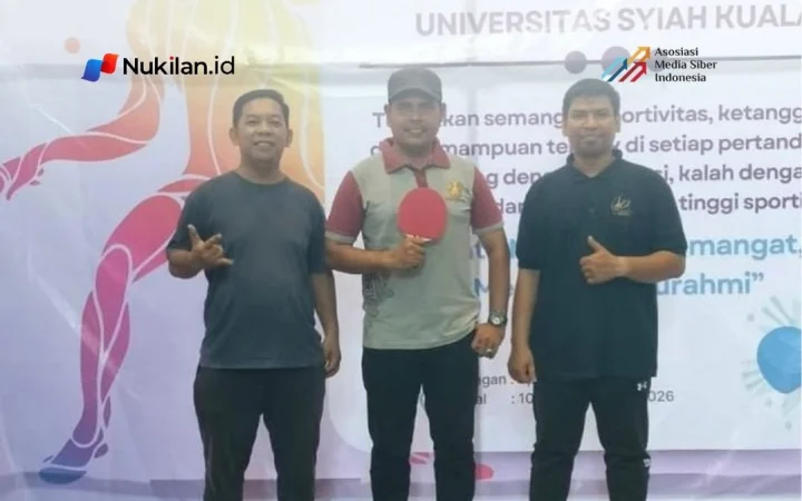 Fakultas Ilmu Sosial dan Ilmu Politik (FISIP) Universitas Syiah Kuala (USK) berhasil meraih posisi runner-up Tunggal Putra pada cabang olahraga tenis meja dalam rangkaian peringatan Milad USK ke-65. (FOTO: FOR NUKILAN)