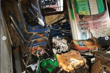 Kebakaran di Desa Aneuk Galong Titi. (Foto: Dok Damkar Aceh Besar)
