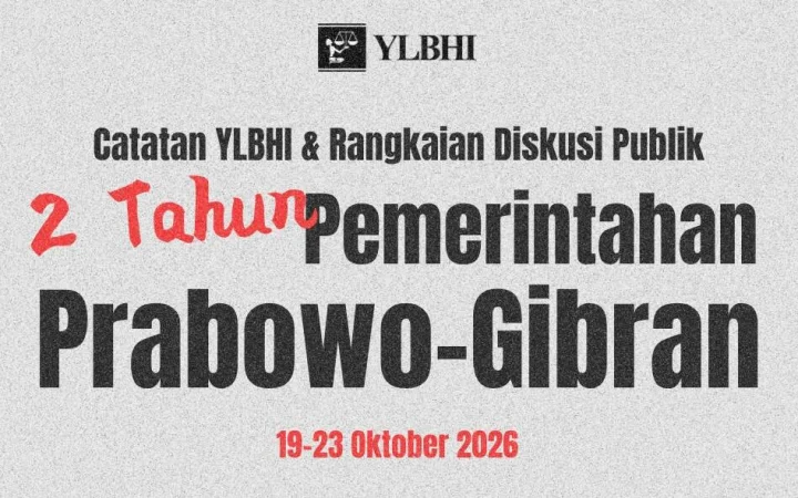 Konferensi pers YLBHI 2 Tahun Pemerintahan Prabowo-Gibran. (Foto: Dok YLBHI)